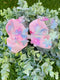 Bowtism Pink Floral Lace Bow - Bowtism